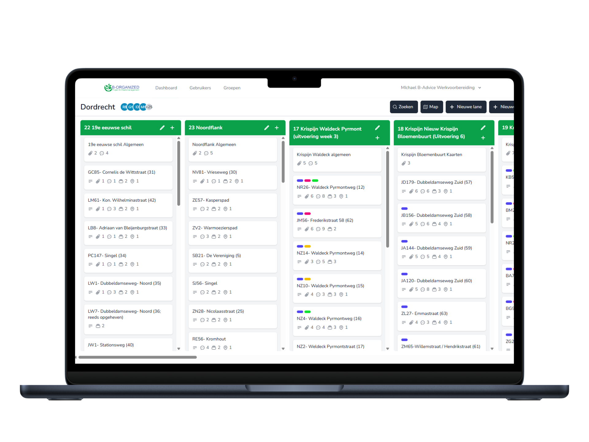 B-Organized dashboard