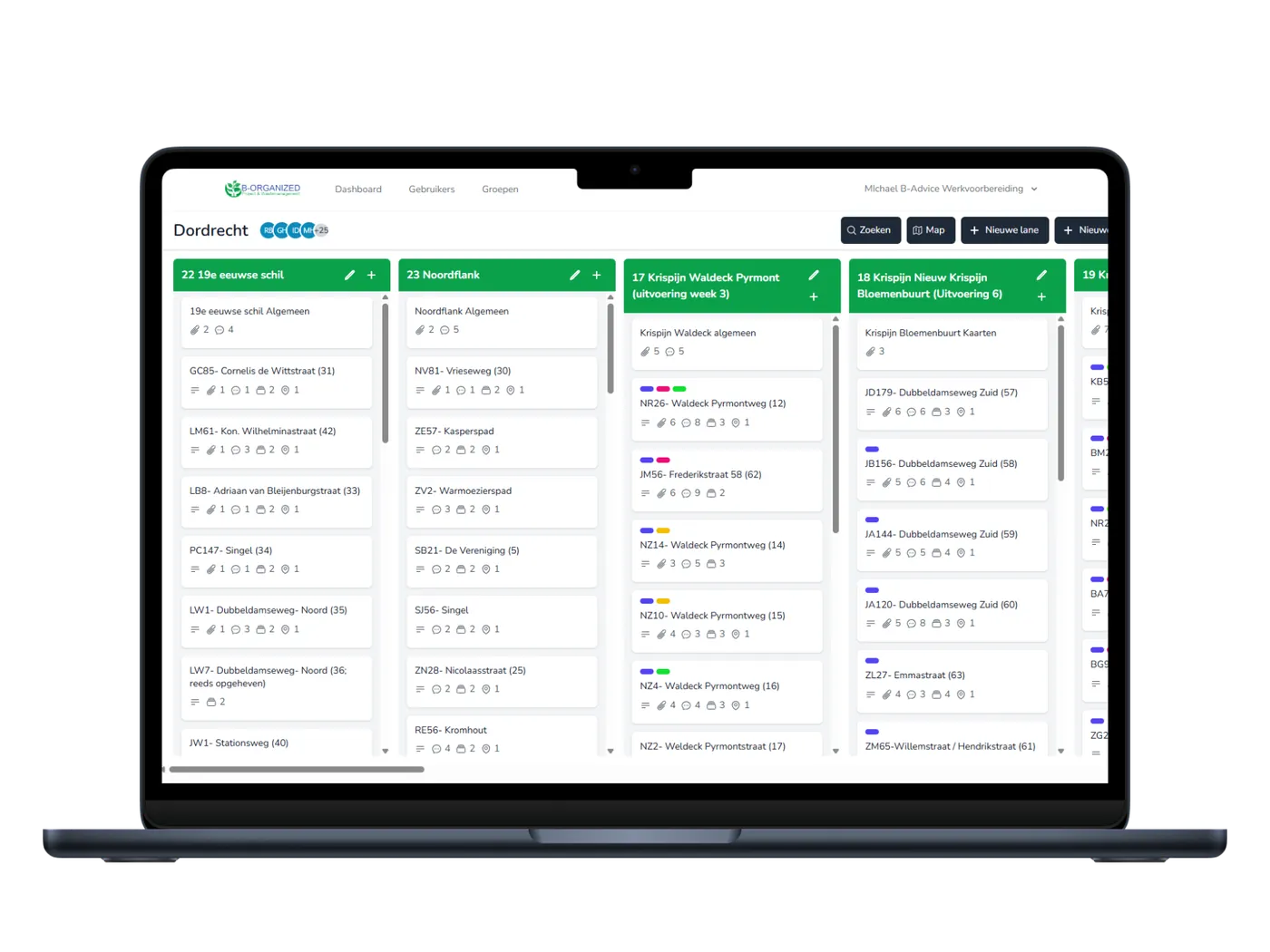 B-Organized dashboard